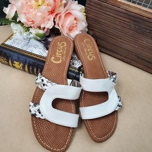 NWOT Circus White Braided Sandals